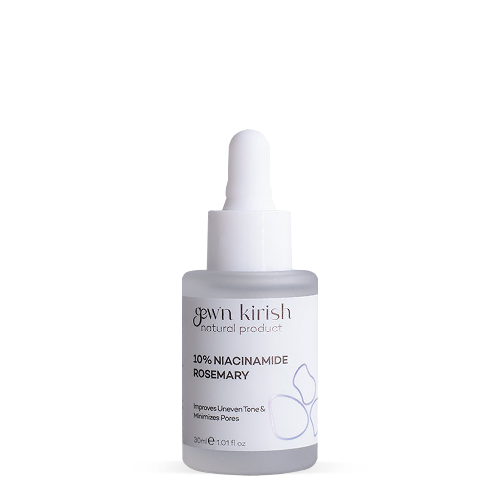 Gew'n Kirish 10% Niacinamide + Rosemary Pore Minimizing Serum - Natural Formula for Brightening, Reducing Uneven Tone & Minimizing Pores