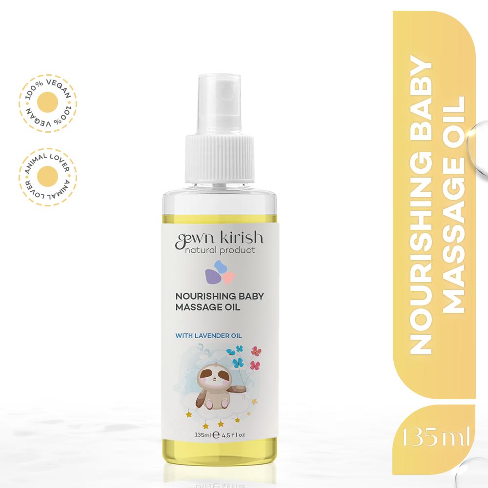 Gew'n Kirish Baby Massage Oil - Nourishing Blend with Calendula & Almond 135ml - Vegan & Natural Product 100% Natural for Gentle Baby Care - My Store