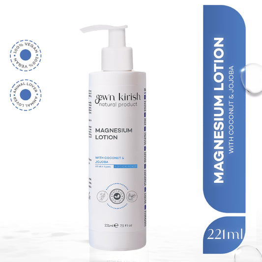 gew'n kirish Magnesium Lotion with Coconut and Jojoba - Relaxation & Joint Health 7.5 fl oz - My Store