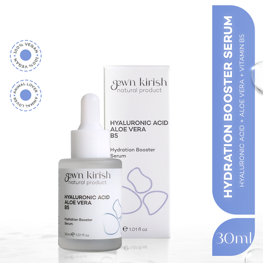 Gew’n Kirish Hyaluronic Acid + Aloe Vera + Vitamin B5 Hydration Booster Serum - Deep Moisture, Skin Soothing, 30 ml (1.01 fl oz)