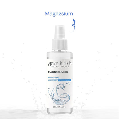Gew'n Kirish Magnesium Oil Body Spray - 135ml Pure Magnesium Chloride for Joint Health Sleep Muscle Health Calming Fragrance-Free Moisturizing Soothing Cosmetic - My Store