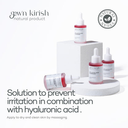 Gew'n Kirish Elderberry & Lactic Acid Serum – Gentle Glow - 10% Lactic Acid, Sodium Hyaluronate, Vegan, Cruelty-Free, 30ml - Aha