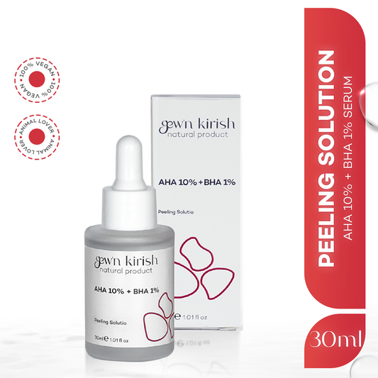 GEW'N KIRISH AHA 10% + BHA 1% Peeling Solution, Natural, Vegan, Clean Beauty, Clean ingredients, Cruelty Free