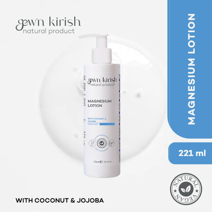 gew'n kirish Magnesium Lotion with Coconut and Jojoba - Relaxation & Joint Health 7.5 fl oz - My Store
