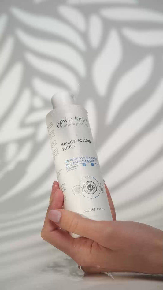 Gew'n Kirish Salicylic Acid Tonic 7.5 fl oz - Anti-Acne Cleanser with Chamomile & Glycerin for Oily & Normal Skin