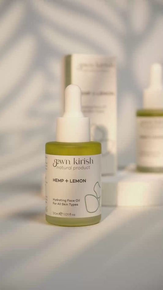 Gew’n Kirish Hemp + Lemon Facial Oil – Glow Boosting Antioxidant Oil