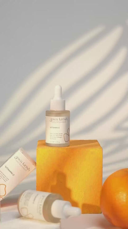 Gew'n Kirish Vitamin C Serum - Brightening & Antioxidant Boost with 3-O-Ethyl Ascorbic Acid, Panthenol & Sodium Hyaluronate for Radiant Skin 30ml