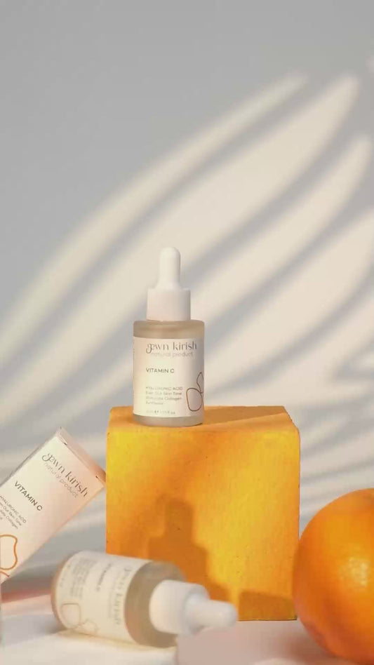 Gew'n Kirish Vitamin C Serum - Brightening & Antioxidant Boost with 3-O-Ethyl Ascorbic Acid, Panthenol & Sodium Hyaluronate for Radiant Skin 30ml